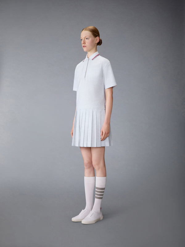 HAIRLINE 4-BAR PLEATED POLO MINI DRESS - image 2