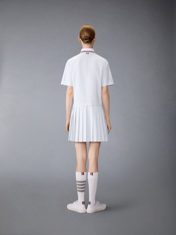 HAIRLINE 4-BAR PLEATED POLO MINI DRESS - image 4
