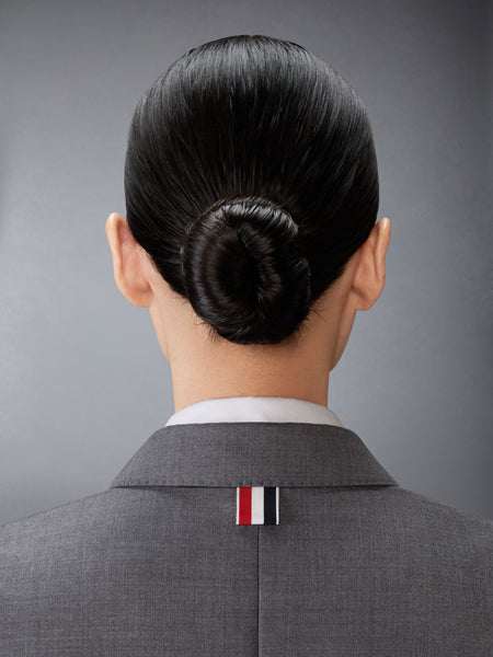 SUPER 120'S TWILL SPORTCOAT PLEATED MINI DRESS MED GREY