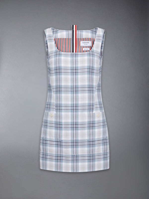 WINDOWPANE PLAID MINI SACK DRESS - featured image