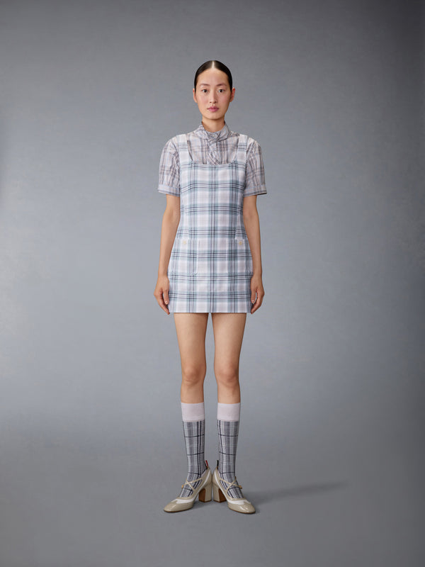 sack dress 1950 4XL Preshrunk Windowpane Plaid Mini Sack Dress