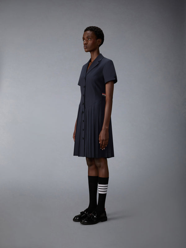 LAPEL COLLAR PLEATED DRESS - image 2