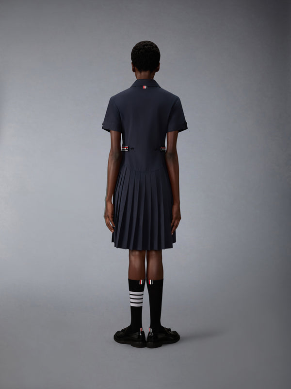 LAPEL COLLAR PLEATED DRESS - image 3