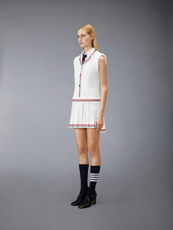 SOLID TWEED PLEATED SPORTCOAT DRESS - image 2