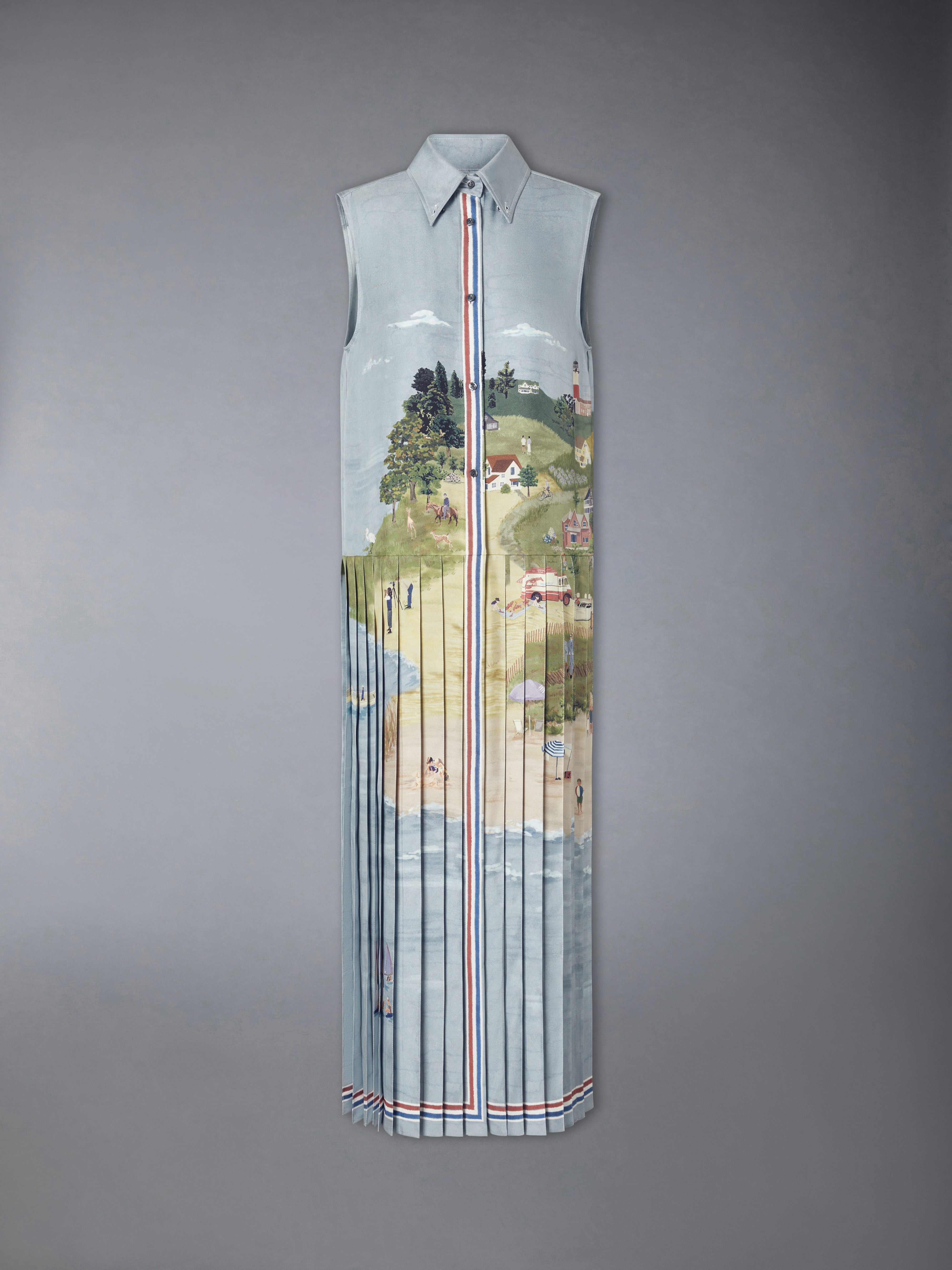 Silk Twill Nantucket Scenic Shirt Dress | Thom Browne