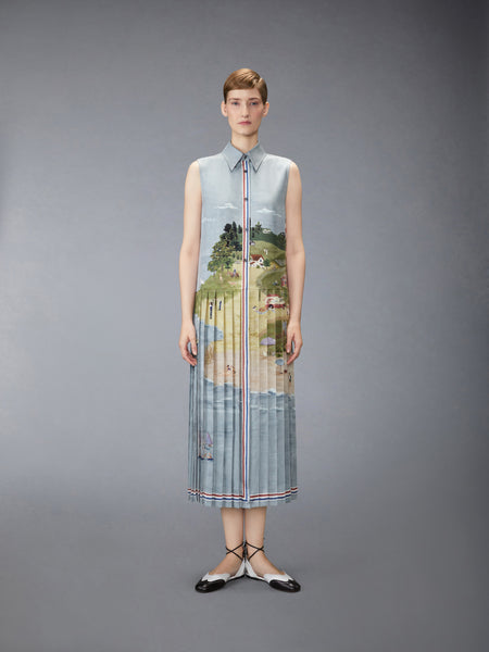 high split cocktail dress Mermaid Asymmetrical High Split Beaded Floor-length Sleeveless Prom Dress