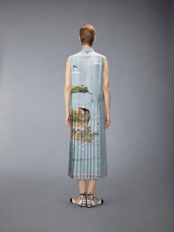 NANTUCKET SCENIC SILK TWILL SHIRT DRESS - image 3