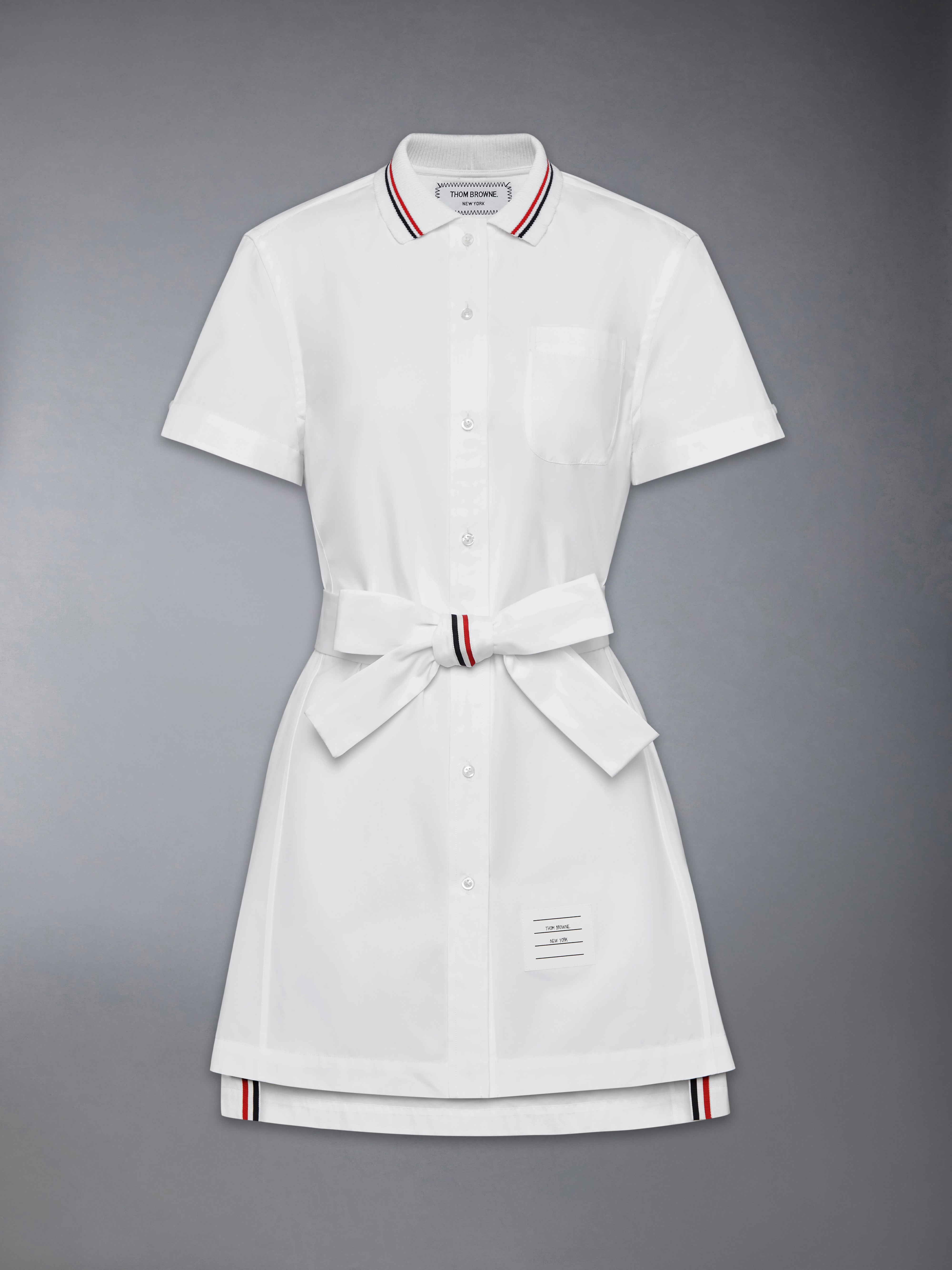 ソリッドポプリン リボン シャツ ドレス | Thom Browne