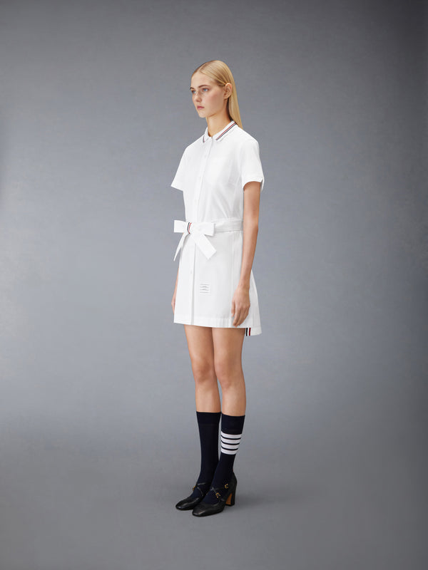 SOLID POPLIN BOW SHIRTDRESS - image 2