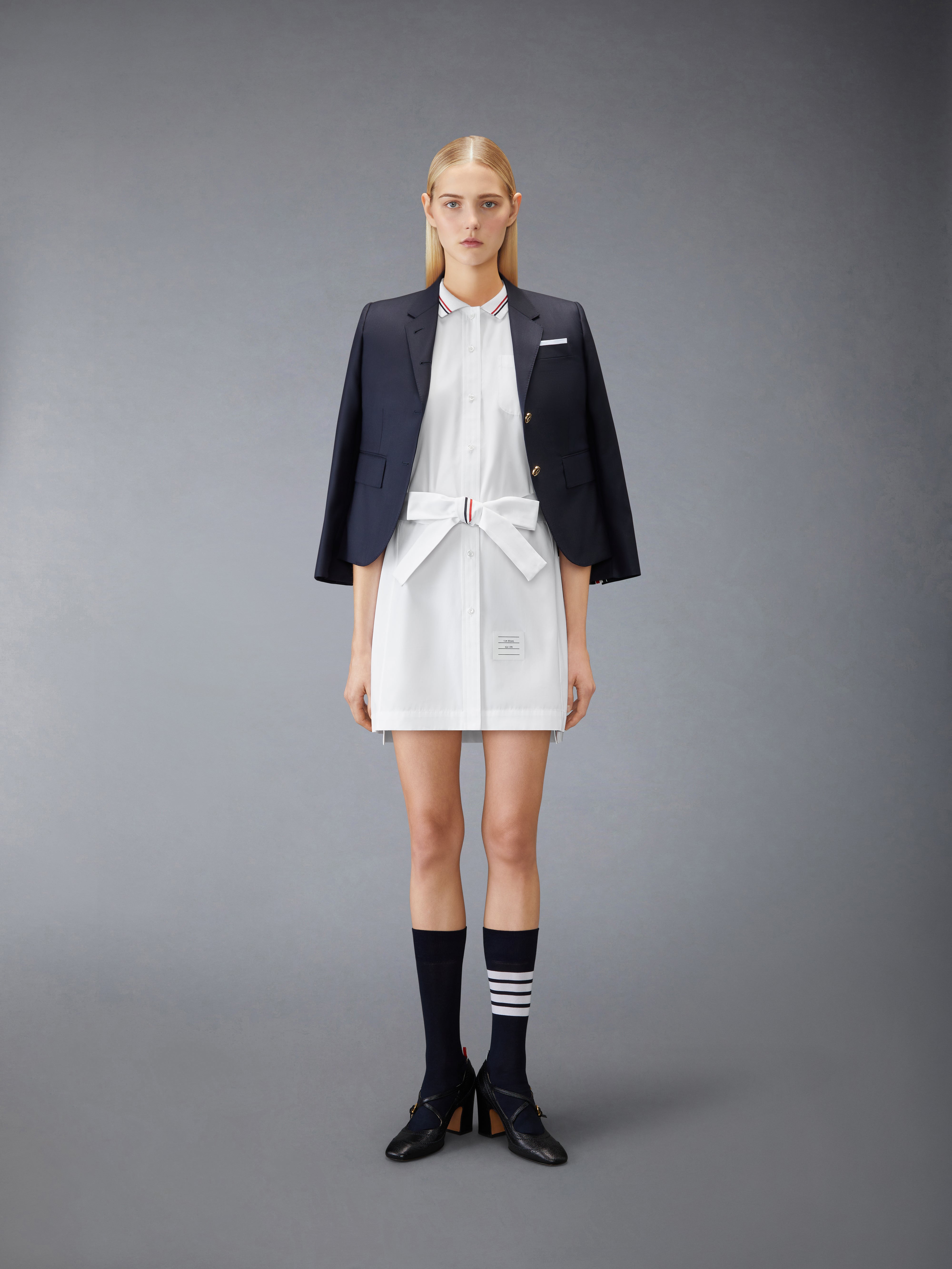 ソリッドポプリン リボン シャツ ドレス | Thom Browne