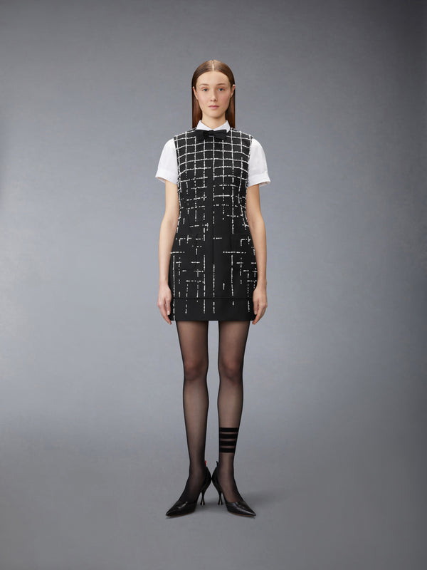 HOPSACK SUITING MINI DRESS - image 1