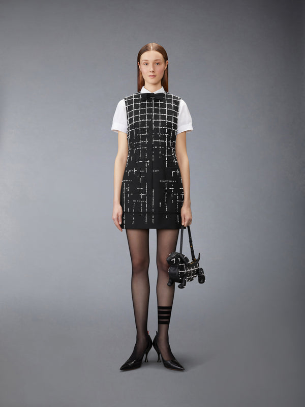 HOPSACK SUITING MINI DRESS - image 5