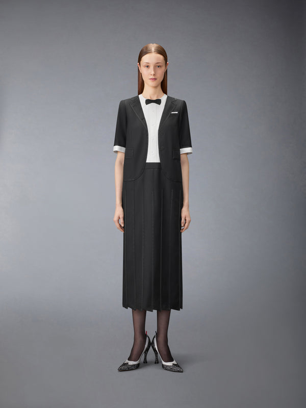 SUPER 120'S TWILL TROMPE DRESS - image 1