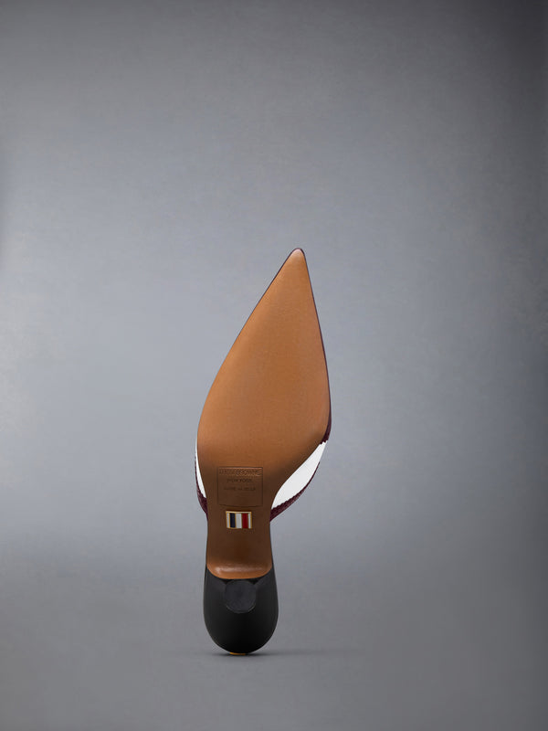 SOFT SPAZZOLATO SHINY CALF HEELED MULE 75MM - image 6