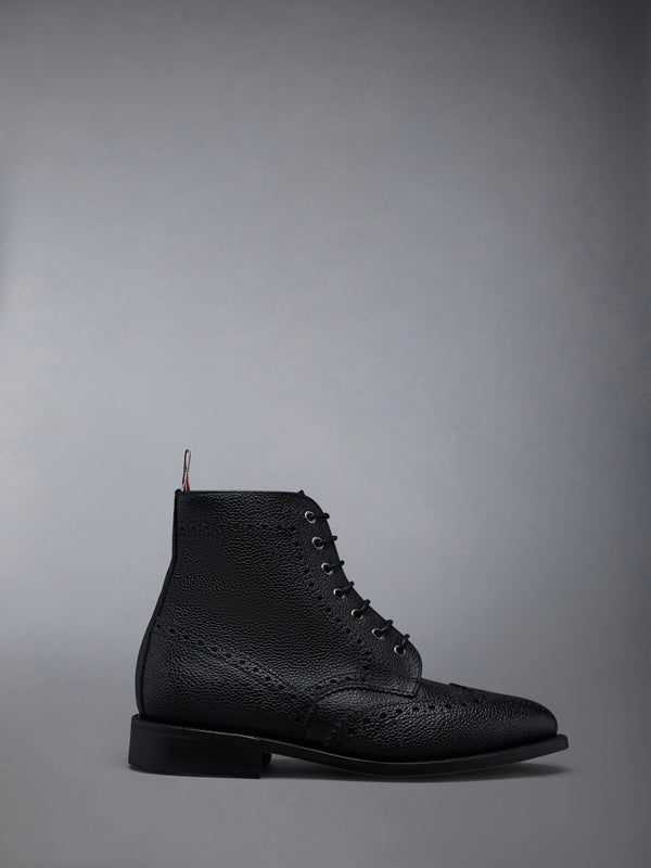 PEBBLE GRAIN LEATHER SOLE WINGTIP BROGUE BOOT - featured image