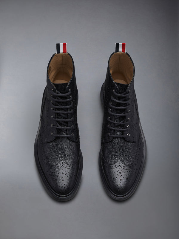 PEBBLE GRAIN RUBBER SOLE CLASSIC WINGTIP BOOT - image 5