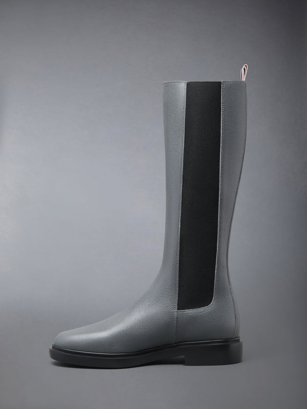 PEBBLE GRAIN 4-BAR KNEE HIGH CHELSEA BOOT - image 3
