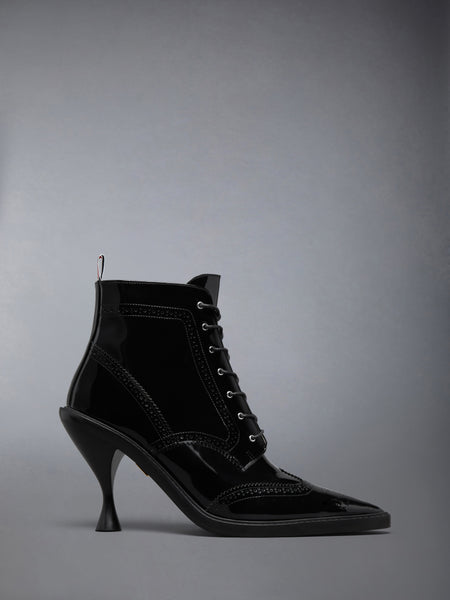 SOFT PATENT WINGTIP BOOT 90MM BLACK