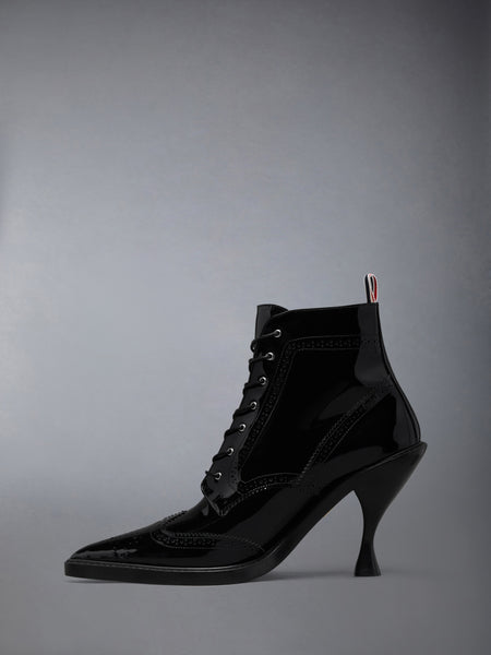 SOFT PATENT WINGTIP BOOT 90MM BLACK