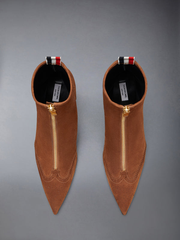 SUEDE WINGTIP BOOTIE 90MM - image 5