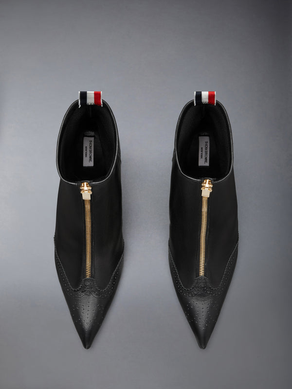 LEATHER WINGTIP BOOTIE 90MM - image 5