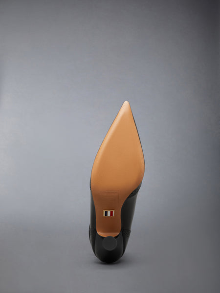LEATHER WINGTIP BOOTIE 90MM BLACK
