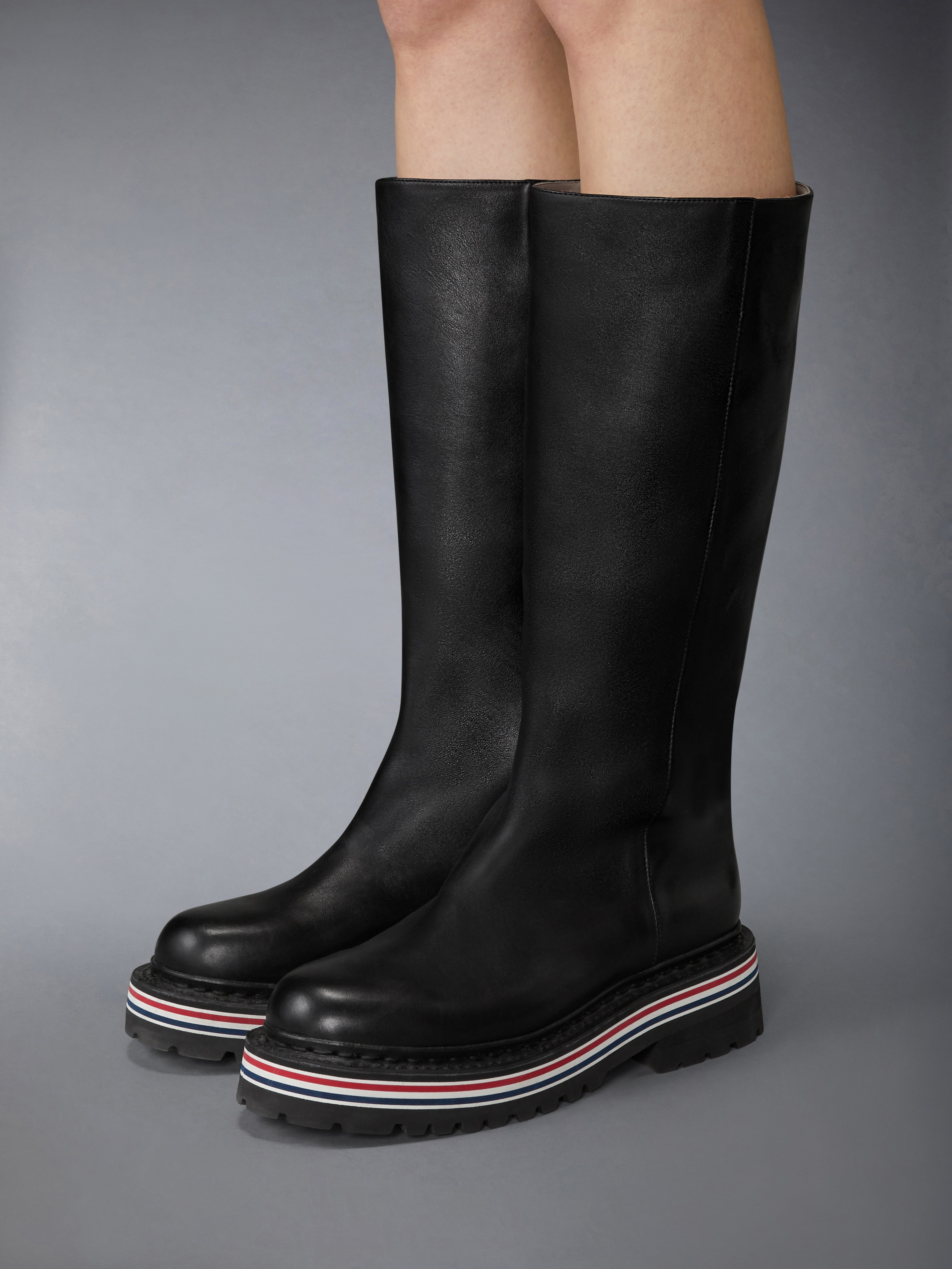 トムブラウンレディースブーツ Leather All Terrain Sole Knee High Boot | Thom Browne