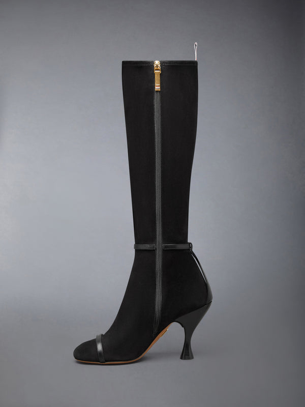 SOFT SUEDE TROMPE L'OEIL 4-BAR SANDAL BOOT 90MM - image 4