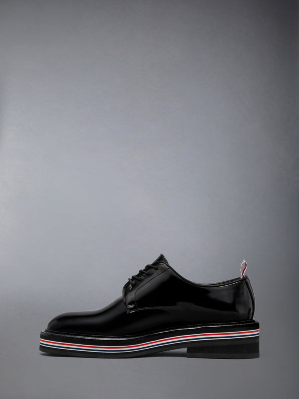 SOFT SPAZZOLATO RUBBER SOLE UNIFORM DERBY - image 3