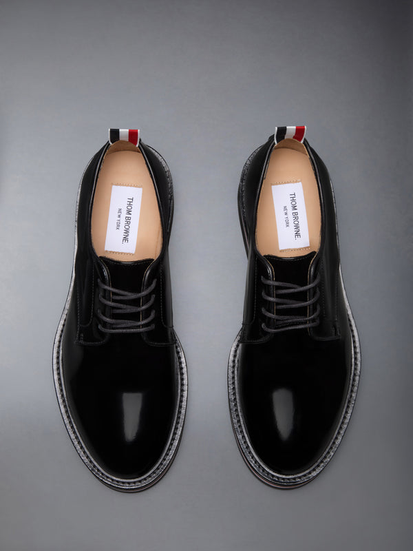 SOFT SPAZZOLATO RUBBER SOLE UNIFORM DERBY - image 5