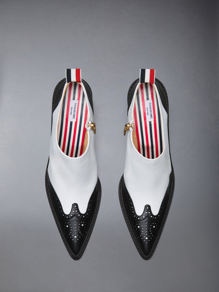 ナッパ ウィング チップ ブーティー 90 MM 黒/白