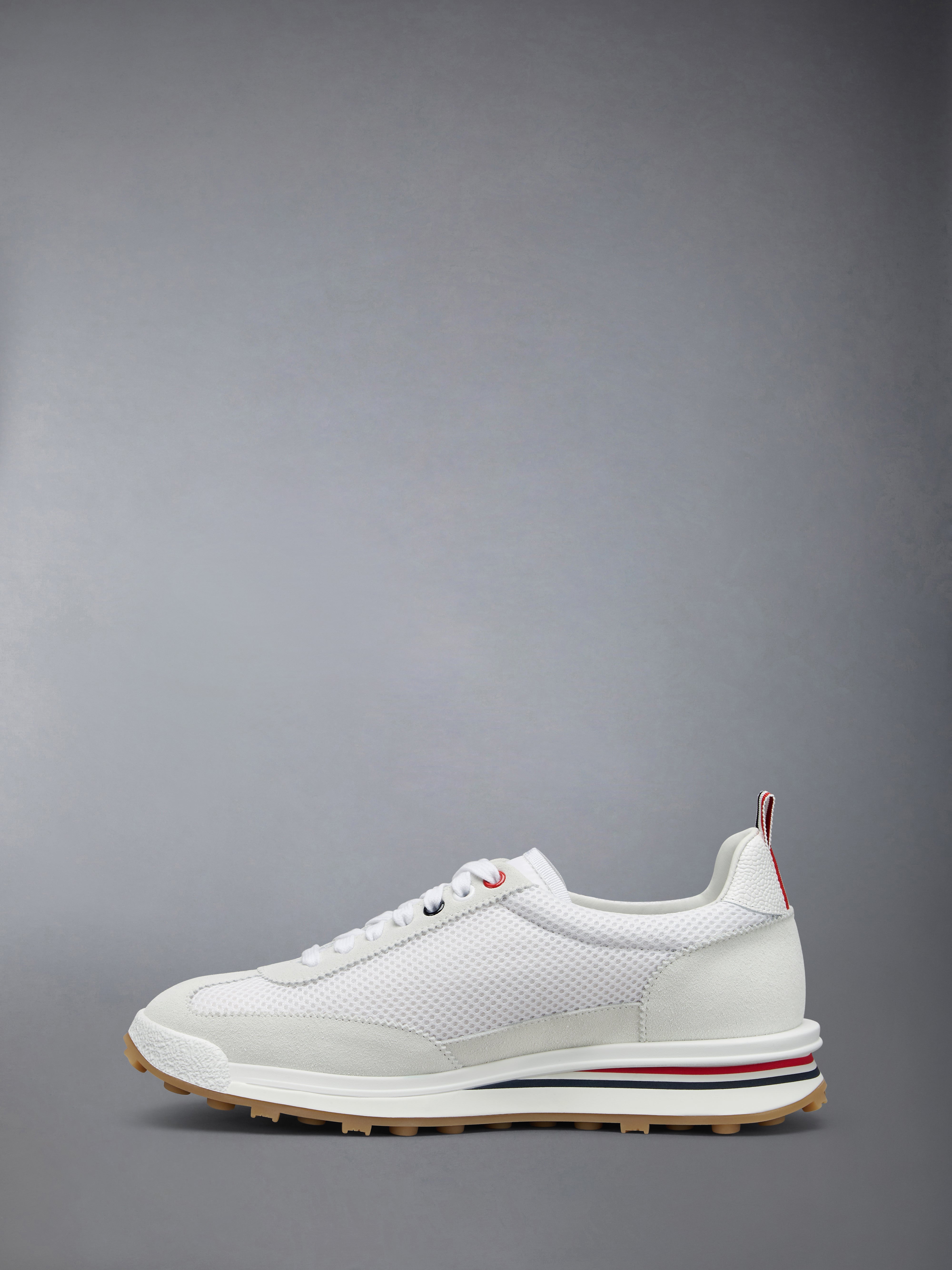 スニーカー THOM BROWNE FW23 TECH RUNNER SNEAKER (MFD261A_F0057035) Thom Browne Tech Runner Shoes MFD261A.L0037-413 TONAL NAVY