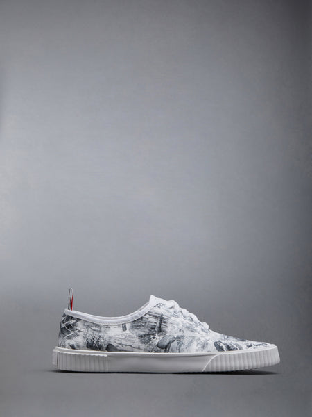 Nautical Toile Canvas Heritage Sneaker BLK/WHT