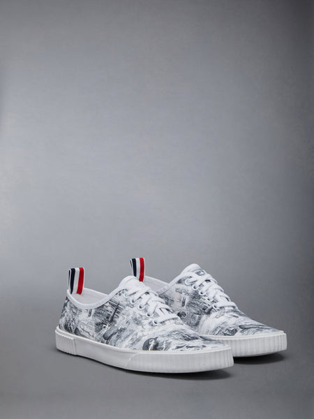 Nautical Toile Canvas Heritage Sneaker BLK/WHT