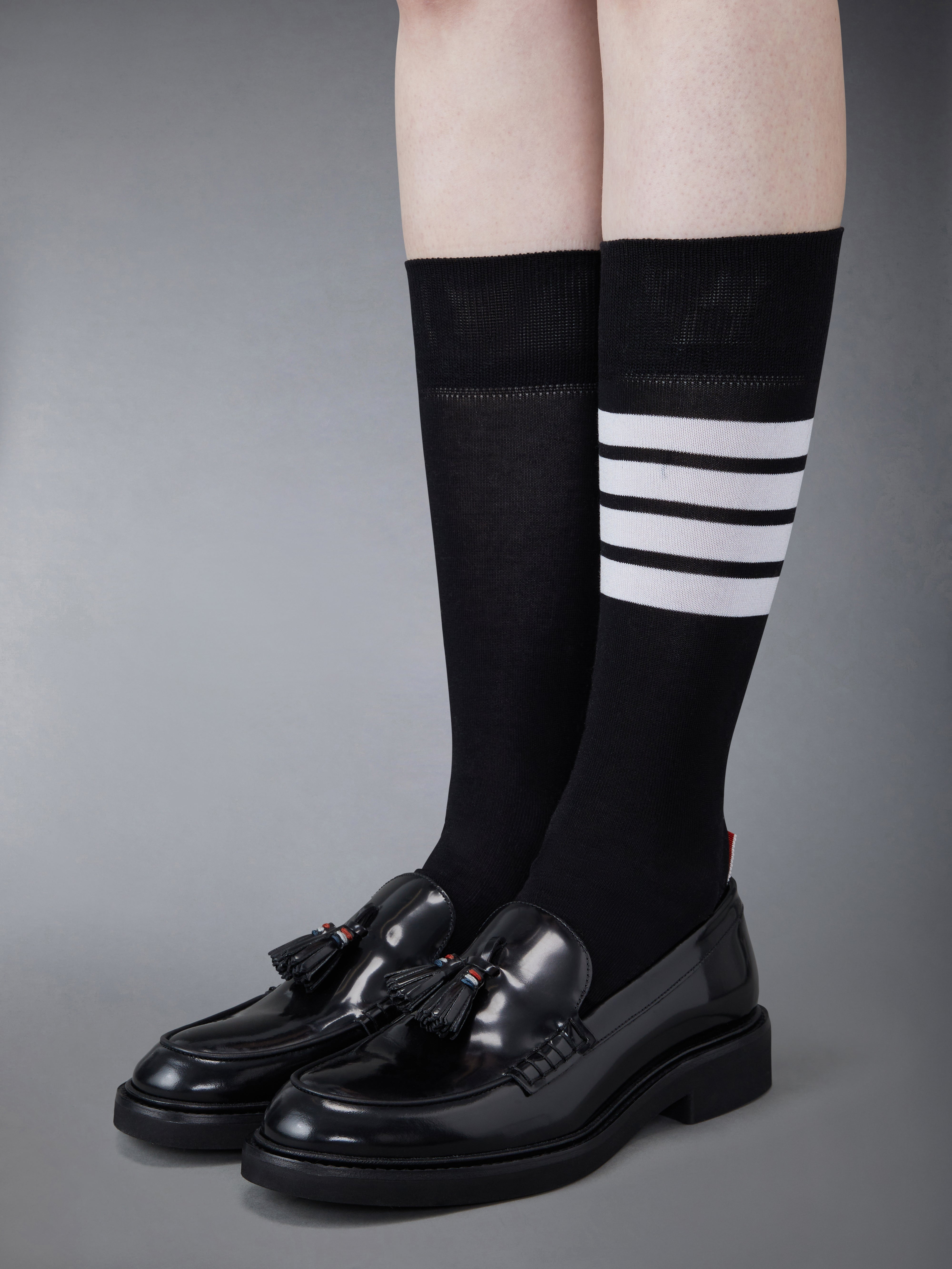 【関税込み】thom browne TASSEL LOAFERS Thom Browne Men's Spazzolato Tassel Loafer in Black Thom Browne
