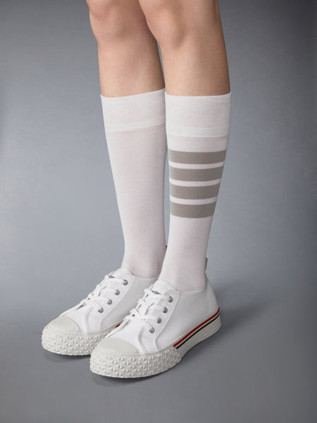 CANVAS TREAD SOLE COLLEGIATE SNEAKERS WHITE