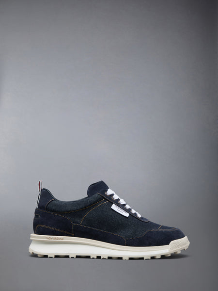 SELVEDGE DENIM TECH RUNNER SOLE ALUMNI SNEAKERS NAVY
