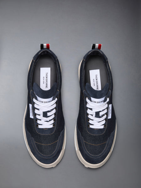 SELVEDGE DENIM TECH RUNNER SOLE ALUMNI SNEAKERS NAVY