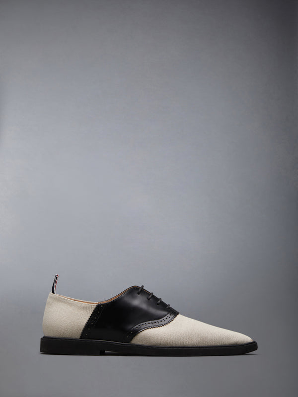 COTTON CANVAS MICRO SOLE POINTED SADDLE SHOE - featured image