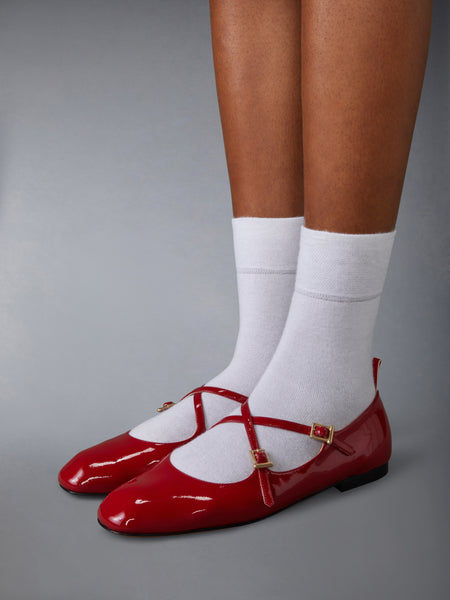 トム・ジョン バレリーナ　フラットシューズ 赤