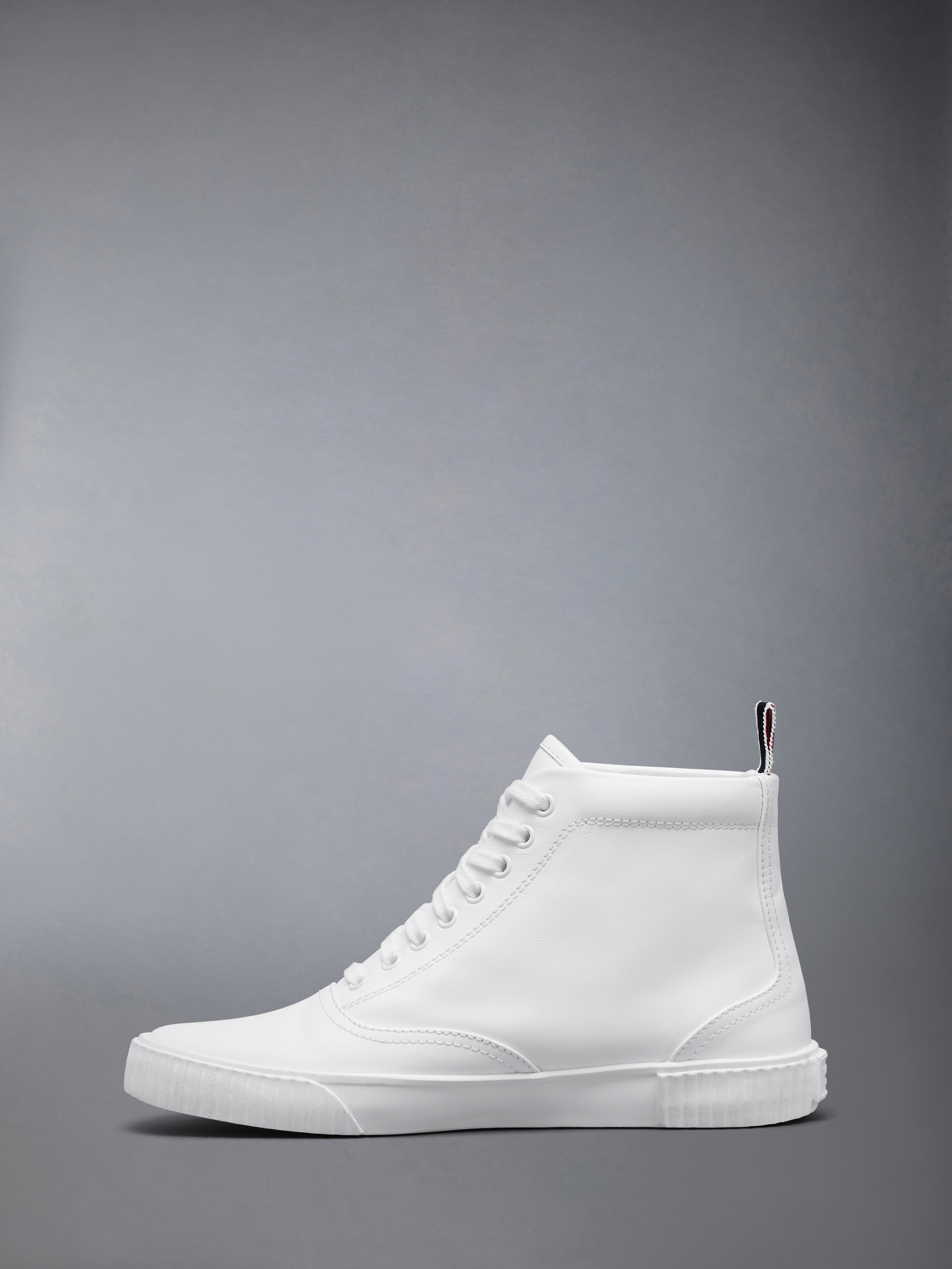 Vitello Calf Leather High Top Heritage Sneakers | Thom Browne
