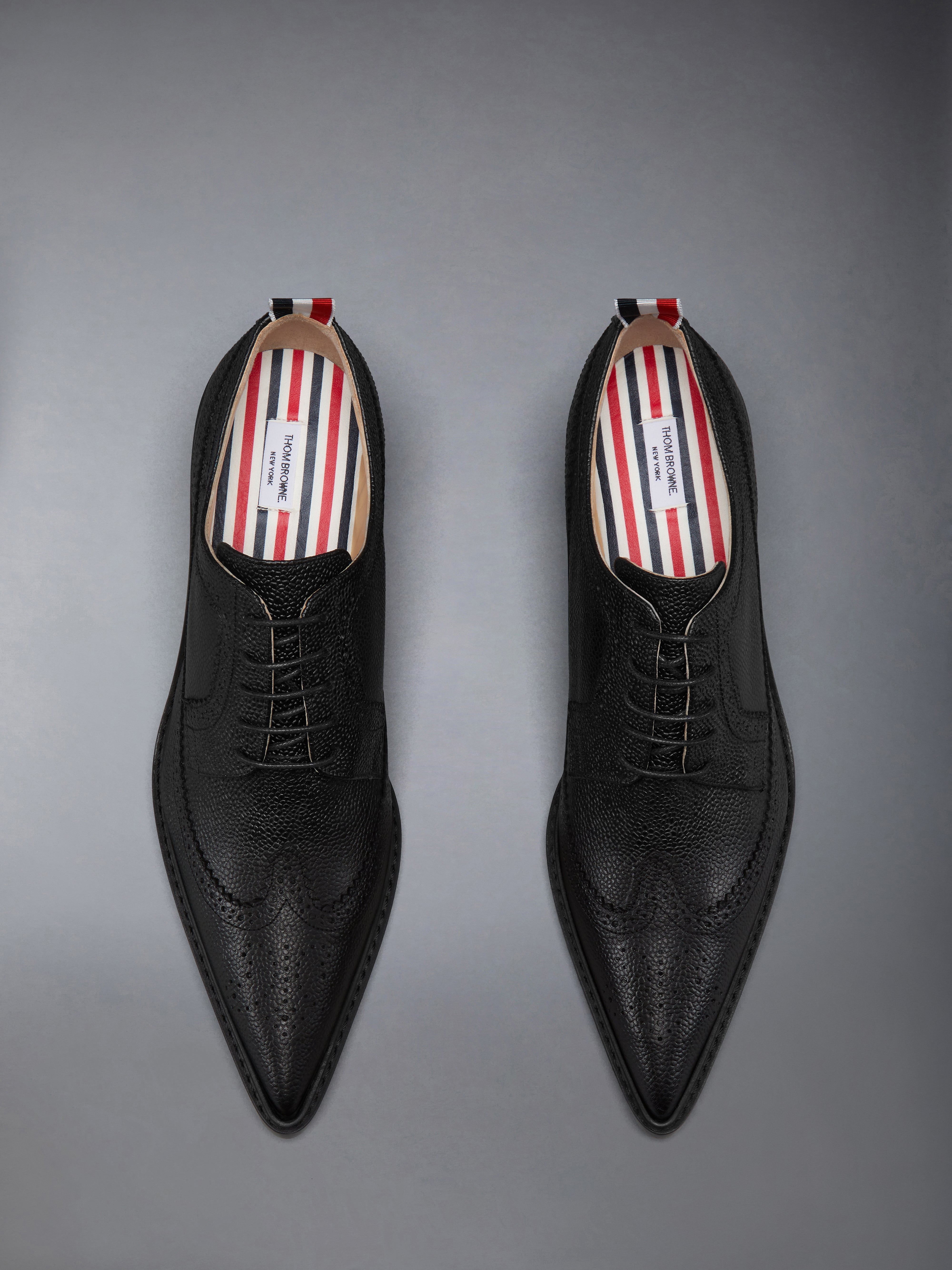 レザーソール ヒール ロングウィングチップ ブローグ | Thom Browne