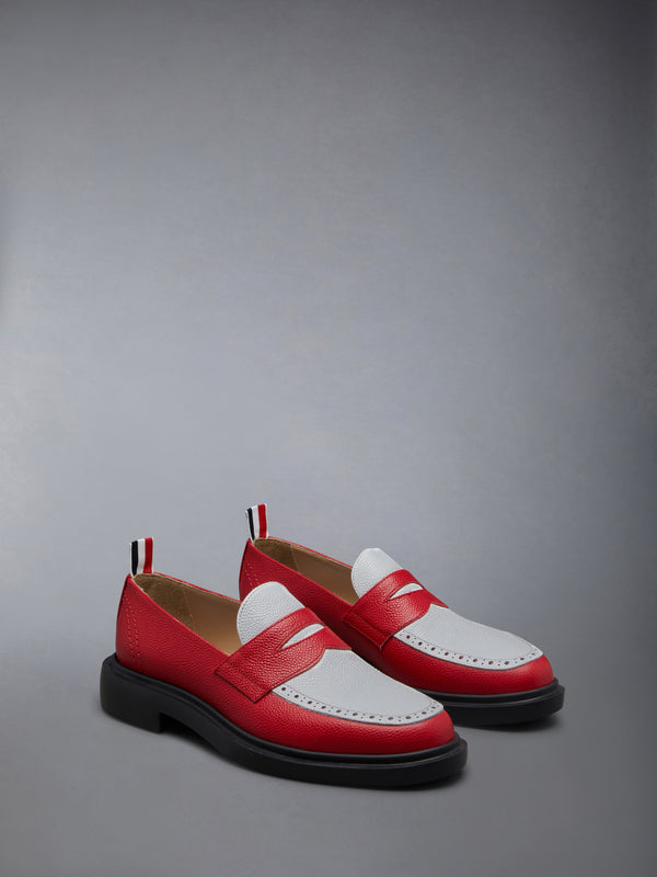 Pebble Grain Leather Penny Loafer - image 2