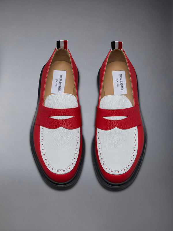 Pebble Grain Leather Penny Loafer - image 5