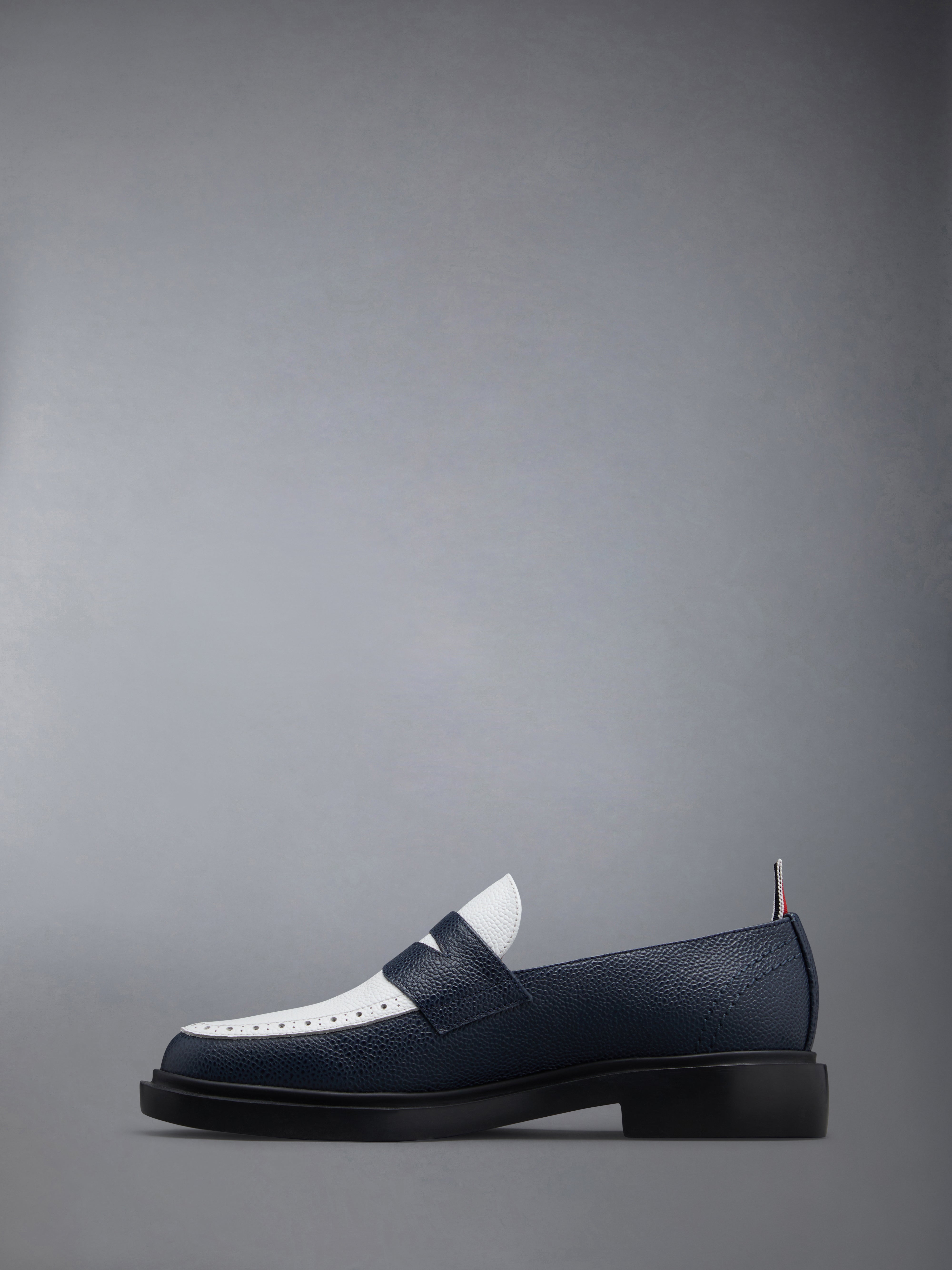 Pebble Grain Leather Penny Loafer | Thom Browne
