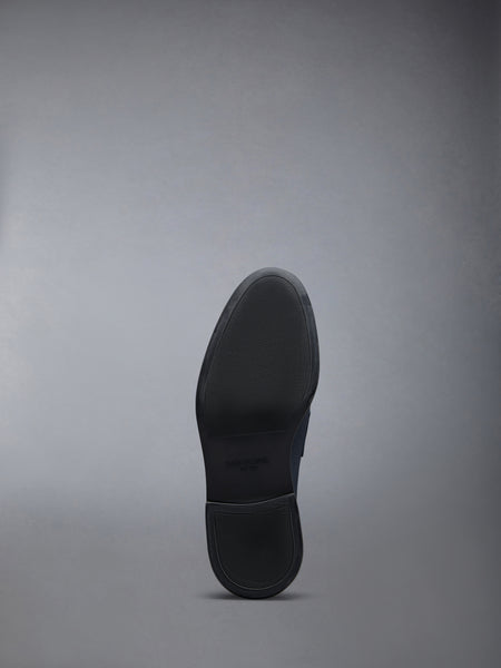 Pebble Grain Leather Penny Loafer NAVY/WHITE