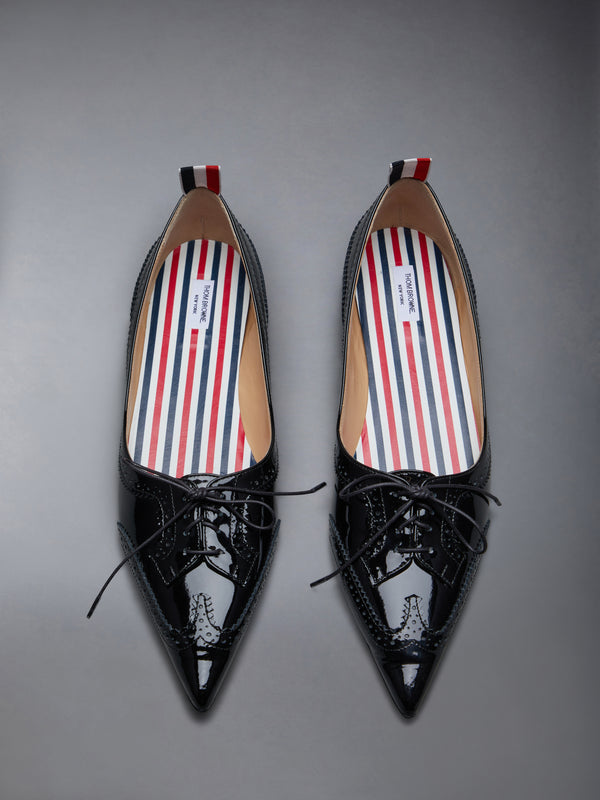 PATENT POINTED WINGTIP BALLERINA - image 5