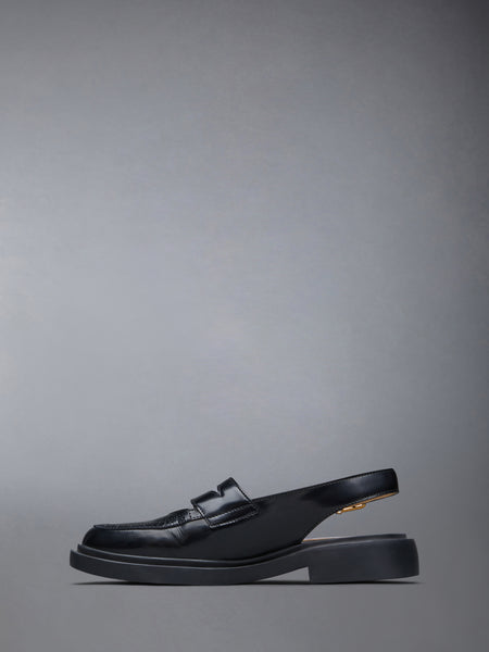 SPAZZOLATO SLINGBACK PENNY LOAFER BLACK
