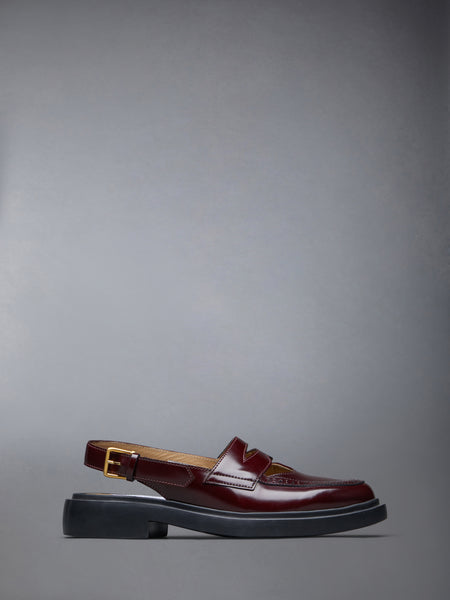 SPAZZOLATO SLINGBACK PENNY LOAFER BURGUNDY