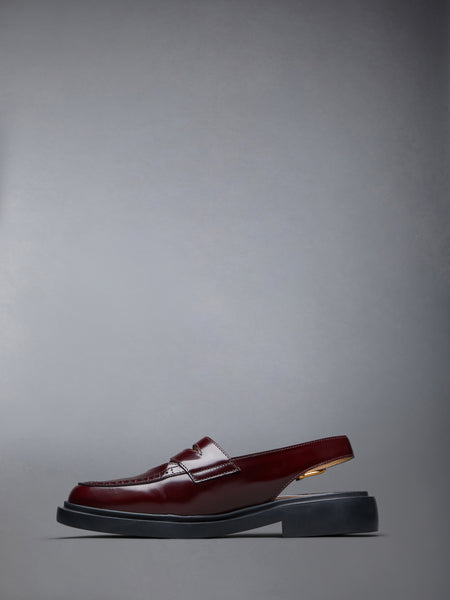SPAZZOLATO SLINGBACK PENNY LOAFER BURGUNDY